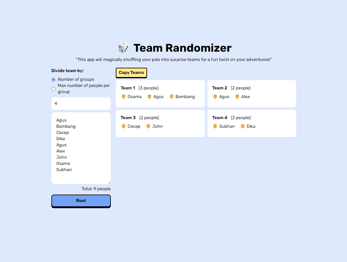 Team Randomizer